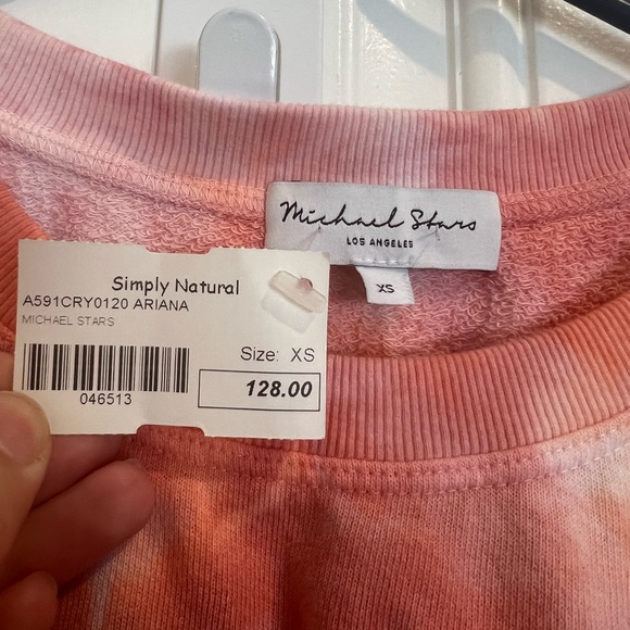 Michael Stars NWT Ariana Ruffle Tie Dye Top - Picture 4 of 4